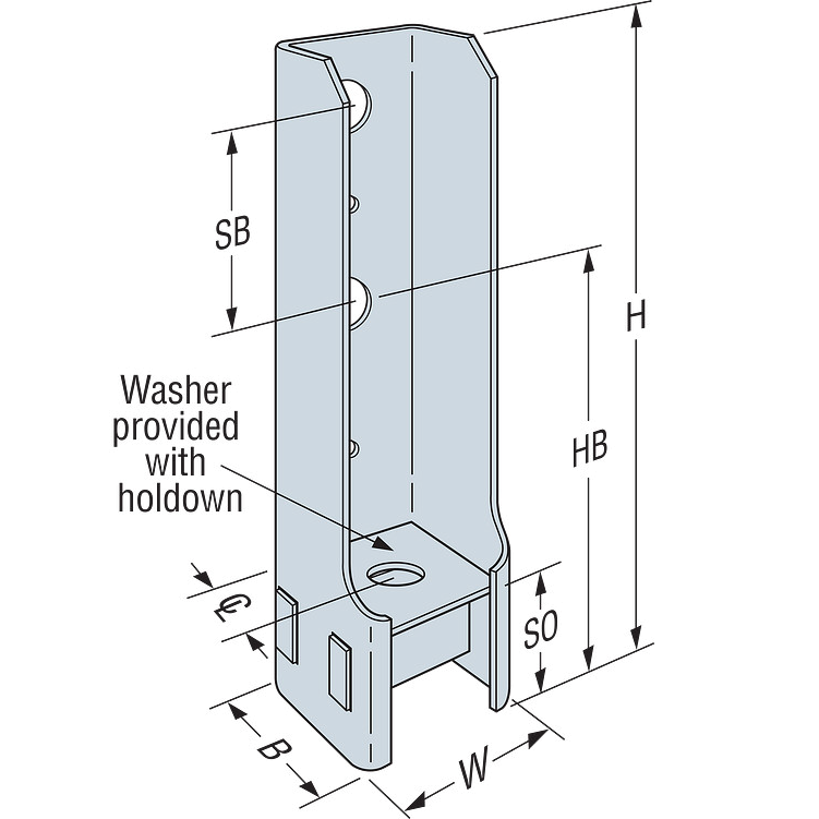 Simpson Strong-Tie HDB Bolted Holdown