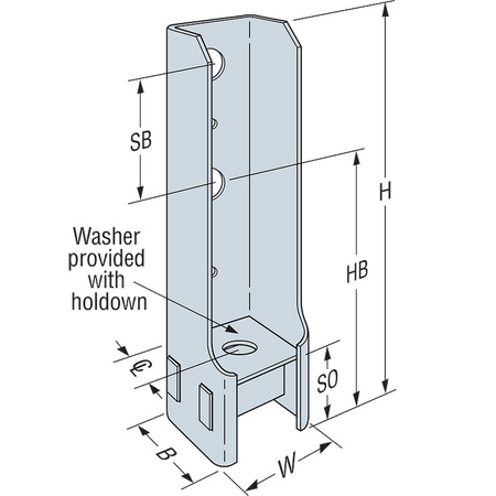 Simpson Strong-Tie HDB Bolted Holdown