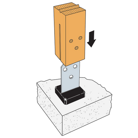 Simpson Strong-Tie Concealed Post Base