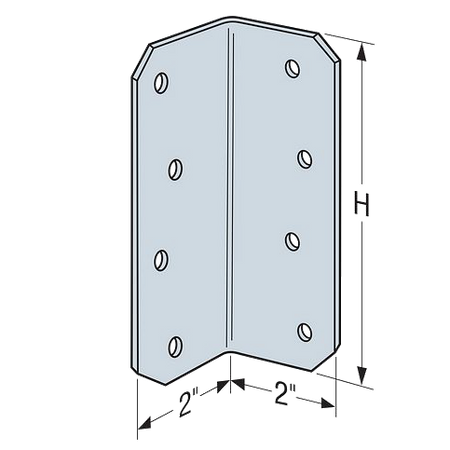 Simpson Strong-Tie Medium L Angle-2x8-ZMAX