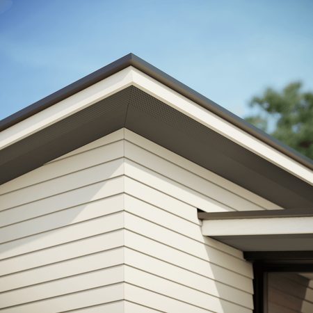 St-Laurent Smooth Vented Soffit-Charcoal (St-Laurent)-12ft-12in