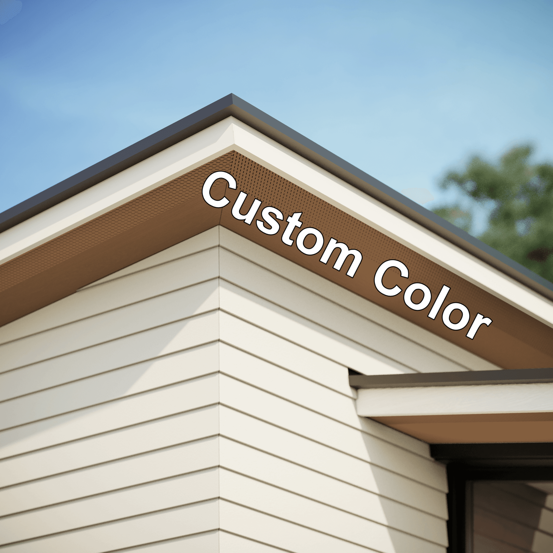 St-Laurent Smooth Vented Soffit-Custom Color-12ft-12in