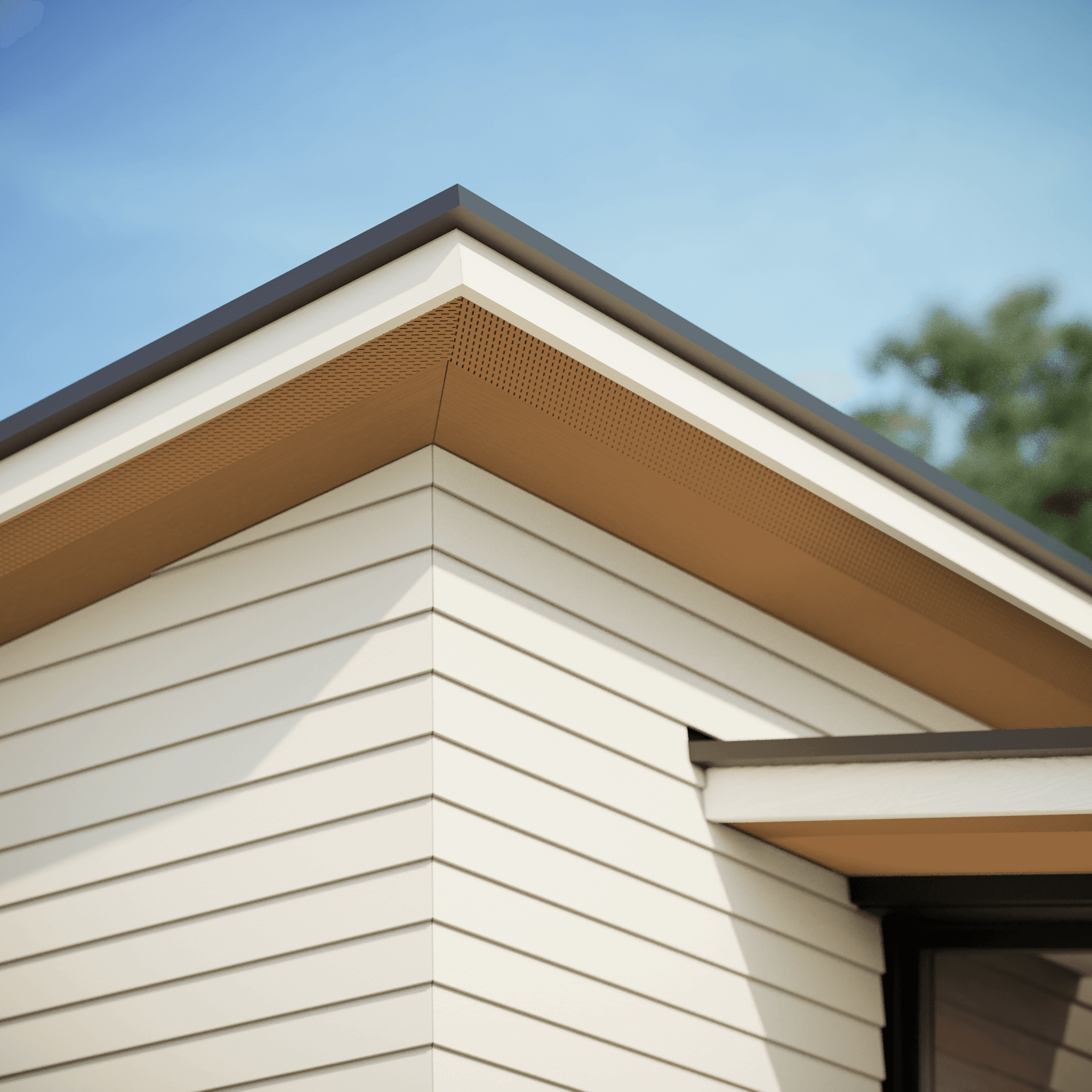 St-Laurent Smooth Vented Soffit-Espresso (St-Laurent)-12ft-12in