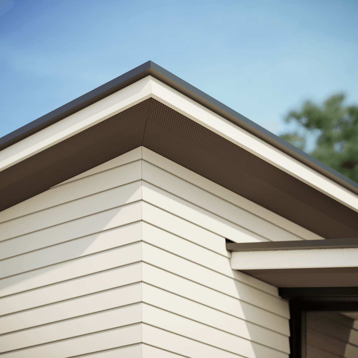 St-Laurent Smooth Vented Soffit-Kingwood (St-Laurent)-12ft-12in