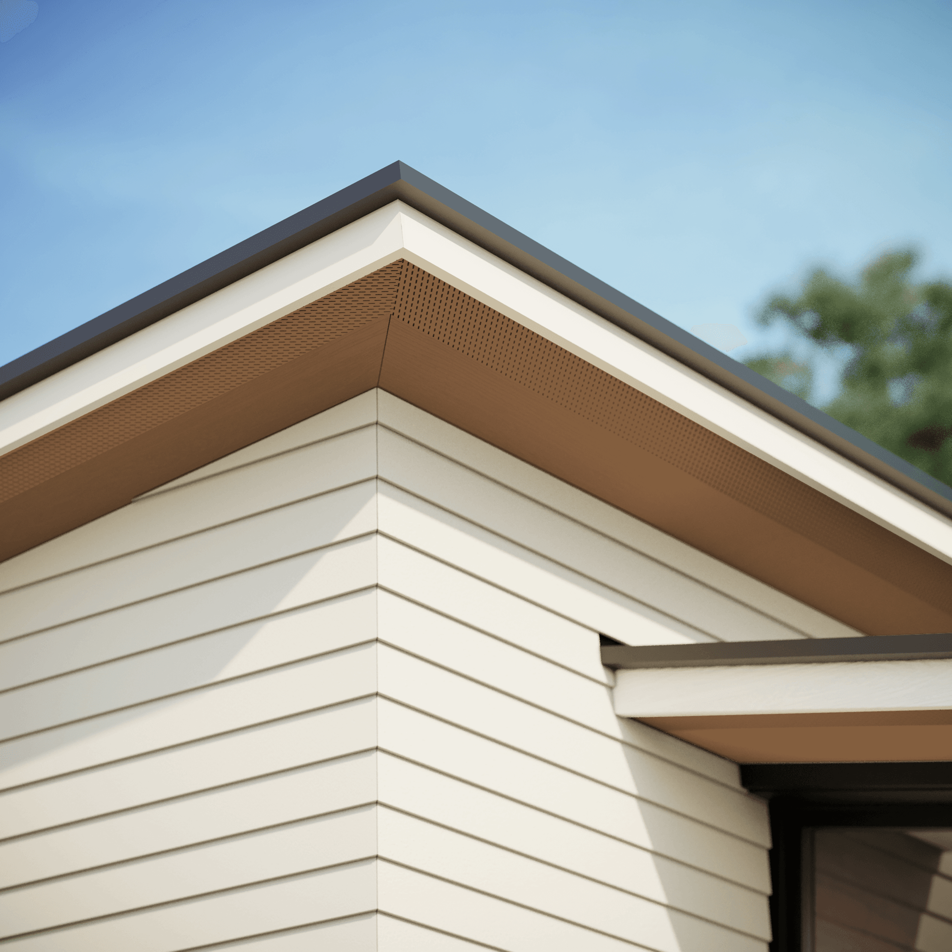 St-Laurent Smooth Vented Soffit-Poplar (St-Laurent)-12ft-12in