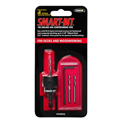 Starborn Smart-Bit Pre-drilling and Countersinking Tool for Decks and Woodworking-#8 (4.5mm)-for Flat Head screws
