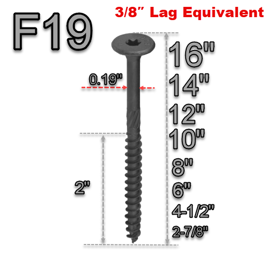 Starborn Structural F19 Flat-Head Screws