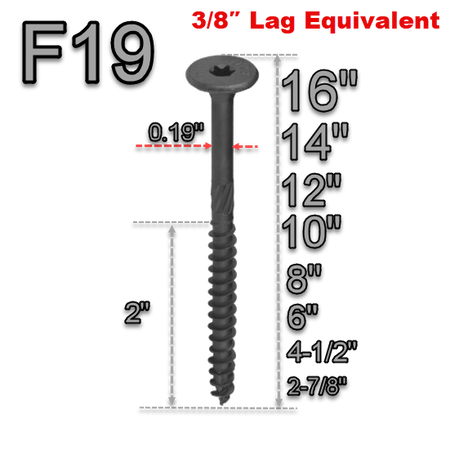 Starborn Structural F19 Flat-Head Screws
