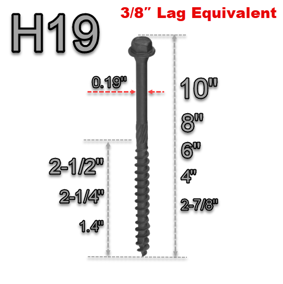 Starborn Structural H19 Hex-Head Screws