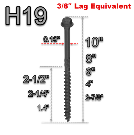 Starborn Structural H19 Hex-Head Screws