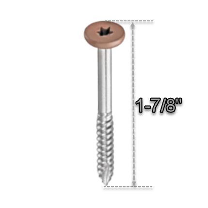 Starborn Fascia Stainless Steel Screws-TAN-GRAY #31-1-7/8in-100 ct