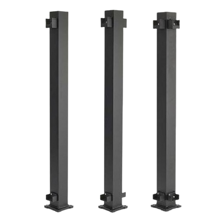 TREX Signature 2.5in Railing Posts with attached Brackets-Black Sand-43in-Corner Post