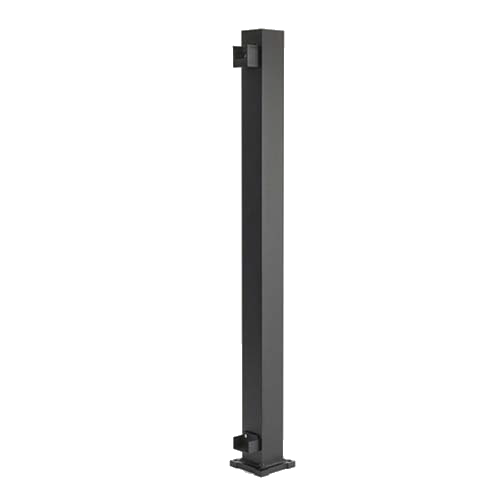TREX Signature 2.5in Railing Posts with attached Brackets-Black Sand-43in-Line Post