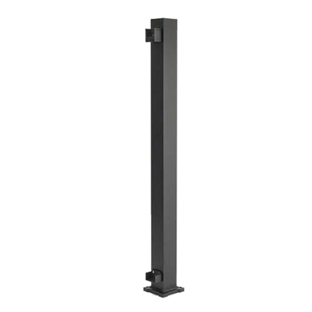 TREX Signature 2.5in Railing Posts with attached Brackets-Black Sand-43in-Line Post