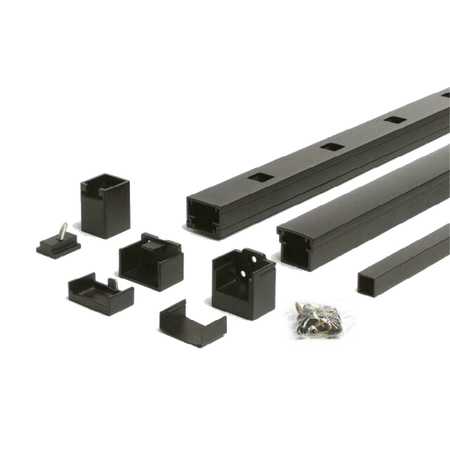 TREX Signature Rail Square Baluster Kit - Horizontal-Black Sand-6ft-36in