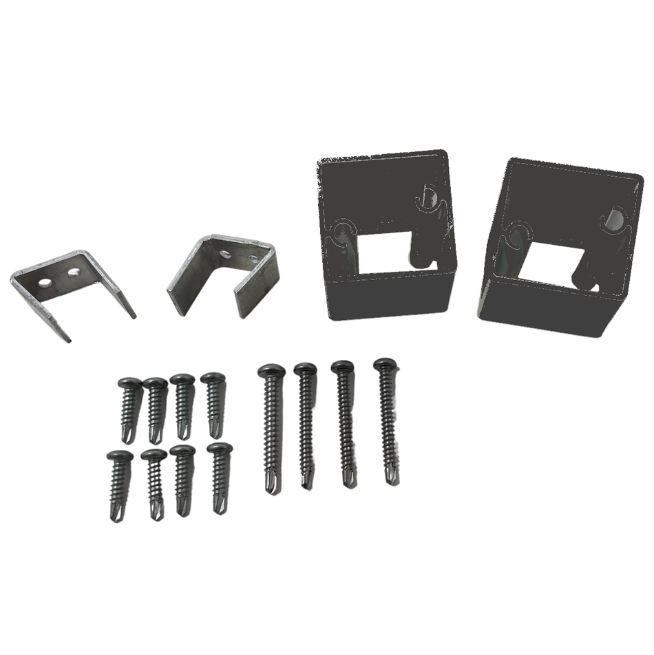 TimberTech Impression Rail Express Glass Level 22-1/2 degree Bracket Kit-Black