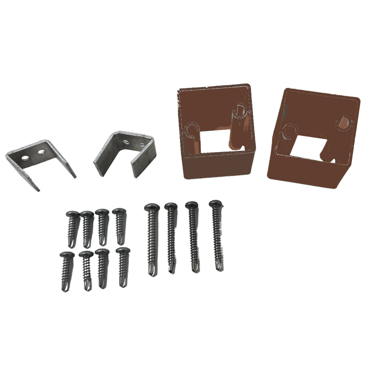 TimberTech Impression Rail Express Glass Level 22-1/2 degree Bracket Kit-Dark Bronze (TT)