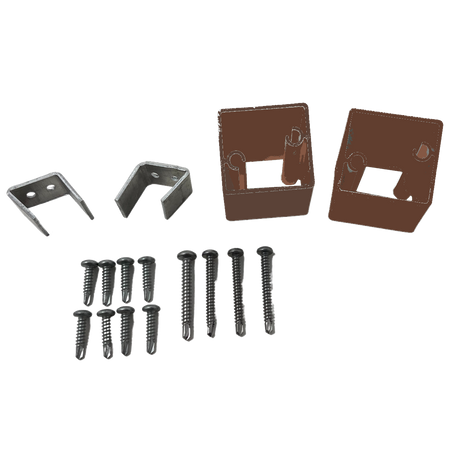 TimberTech Impression Rail Express Glass Level 22-1/2 degree Bracket Kit-Dark Bronze (TT)