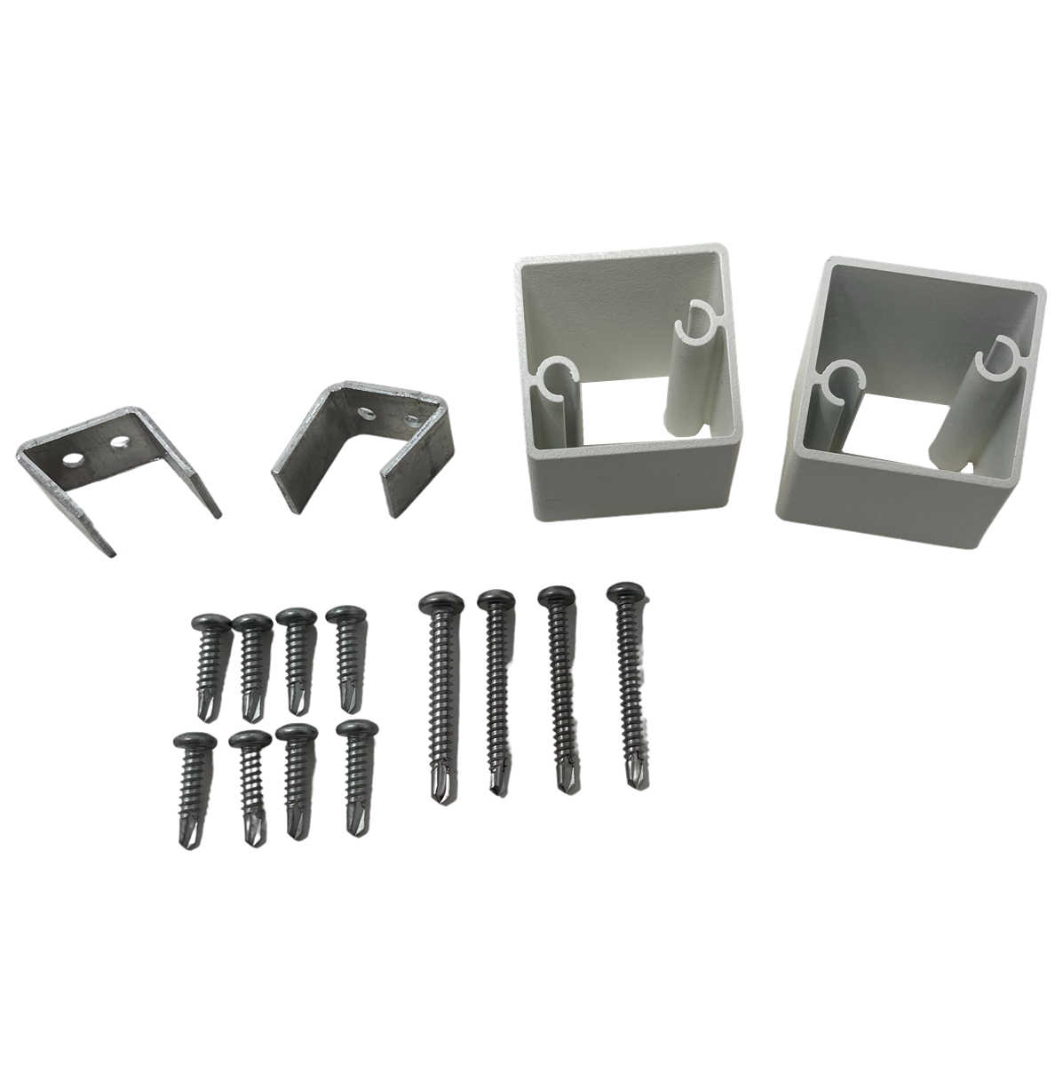 TimberTech Impression Rail Express Glass Level 22-1/2 degree Bracket Kit-White.