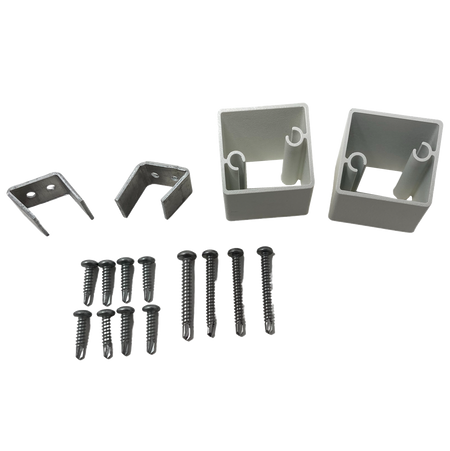 TimberTech Impression Rail Express Glass Level 22-1/2 degree Bracket Kit-White.