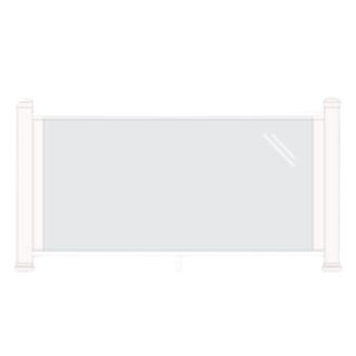 TimberTech Impression Rail Express Glass Panel Kit-White.-6'