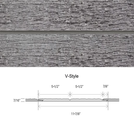 Maibec CanExel Engineered Siding in Timberwolf-Ridgewood D-5-12in-7/16in