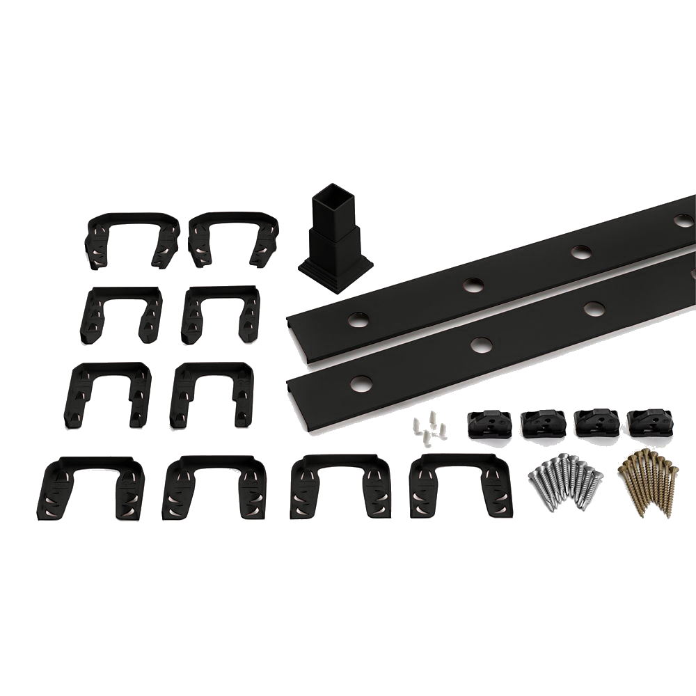 TREX Transcend Railing Infill Kit for Round Aluminum Balusters-Charcoal Black-Horizontal-72in