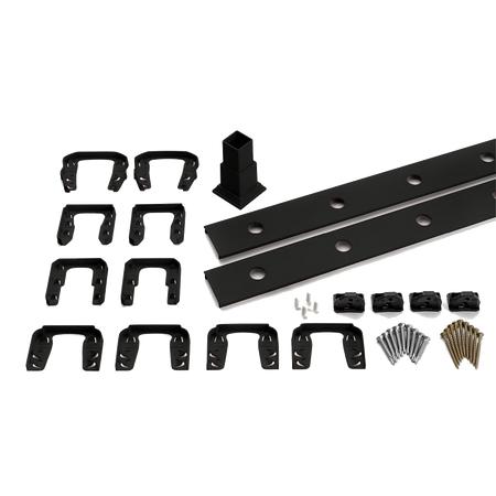 TREX Transcend Railing Infill Kit for Round Aluminum Balusters-Charcoal Black-Horizontal-72in
