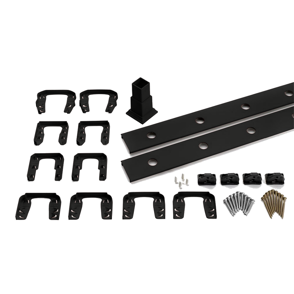 TREX Transcend Railing Infill Kit for Round Aluminum Balusters-Charcoal Black-Horizontal-72in