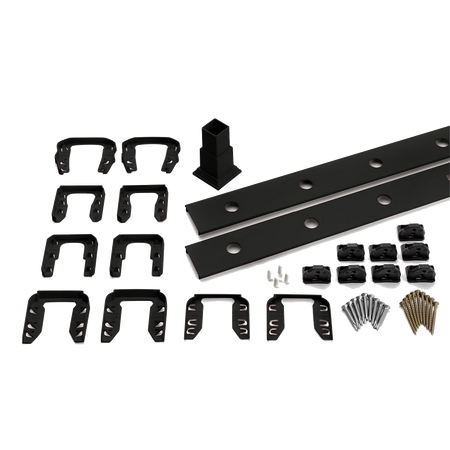 TREX Transcend Railing Infill Kit for Round Aluminum Balusters-Charcoal Black-Horizontal-96in