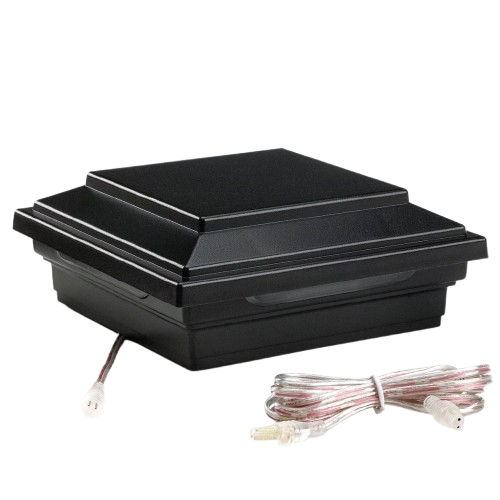 TREX Transcend Railing Flat Post Cap Light-Charcoal Black