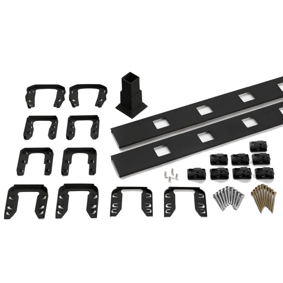 TREX Transcend Railing Infill Kit for Composite Balusters-Charcoal Black-Horizontal-96in