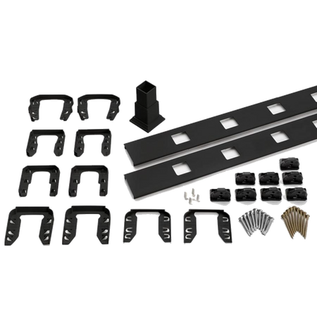 TREX Transcend Railing Infill Kit for Composite Balusters-Charcoal Black-Horizontal-96in