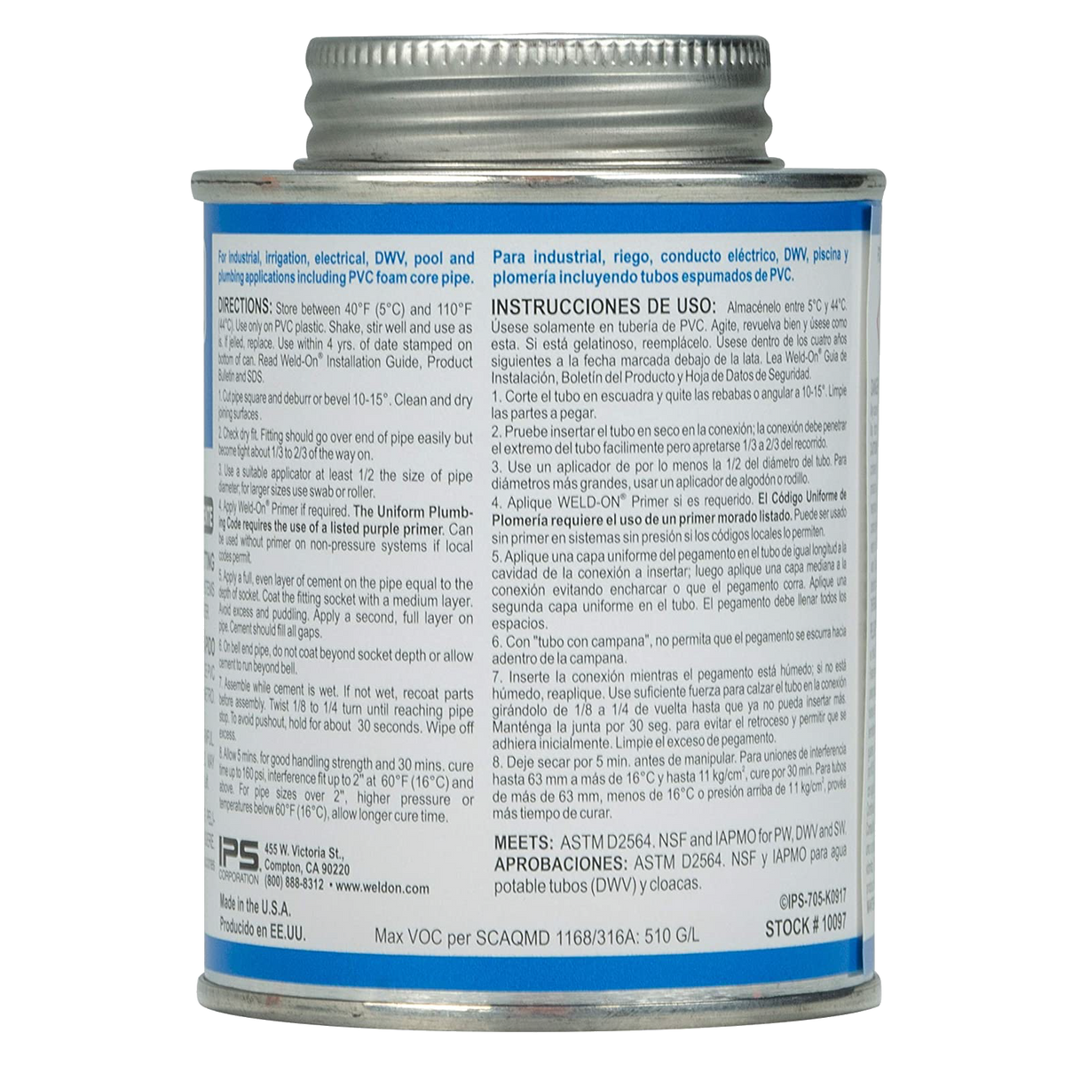 Weld-on PVC adhesives-White-16 oz
