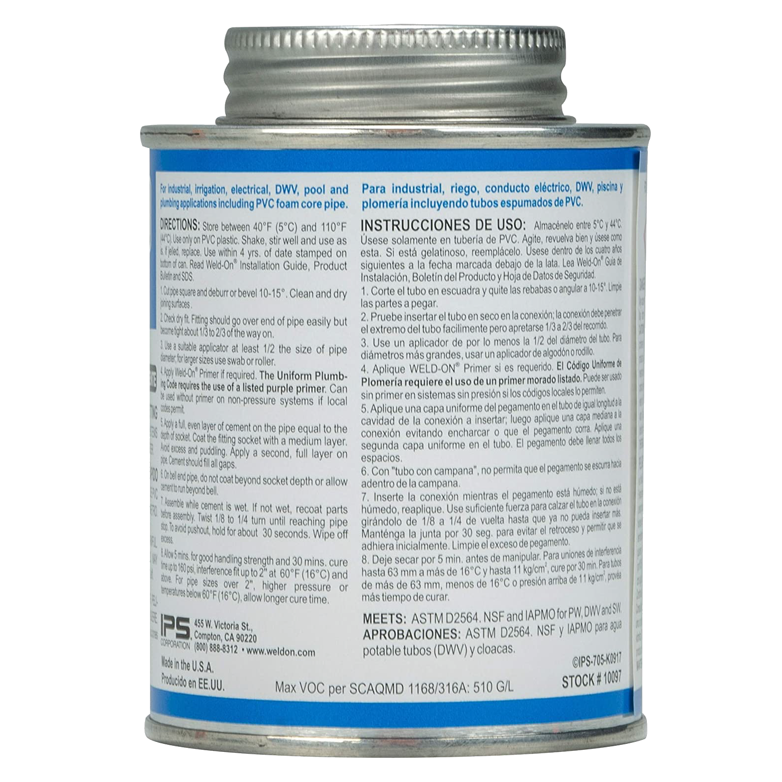 Weld-on PVC adhesives-White-16 oz