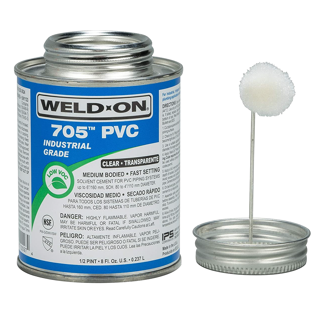 Weld-on PVC adhesives-White-5 oz