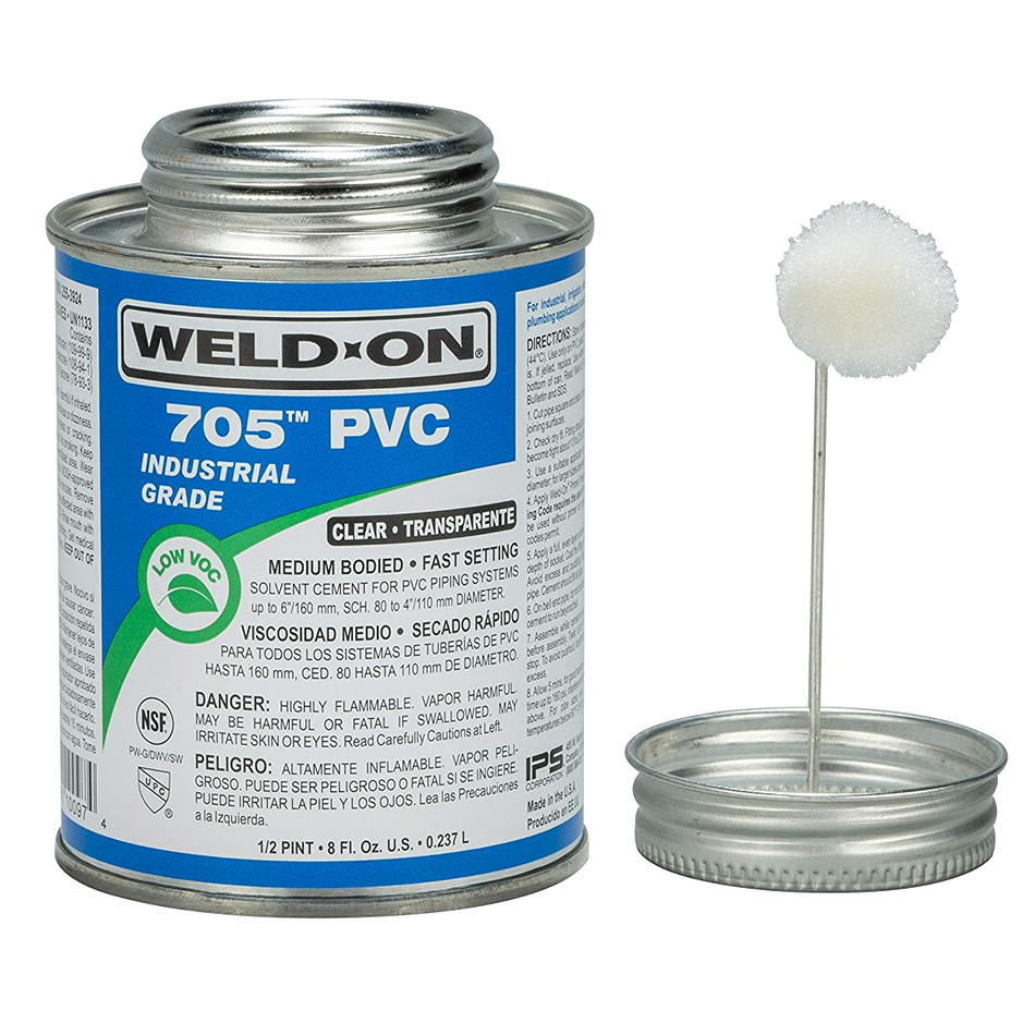 Weld-on PVC adhesives-White-5 oz