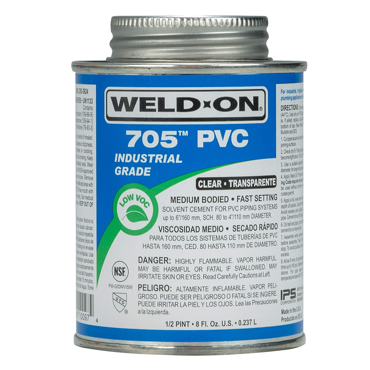 Weld-on PVC adhesives-White-32 oz