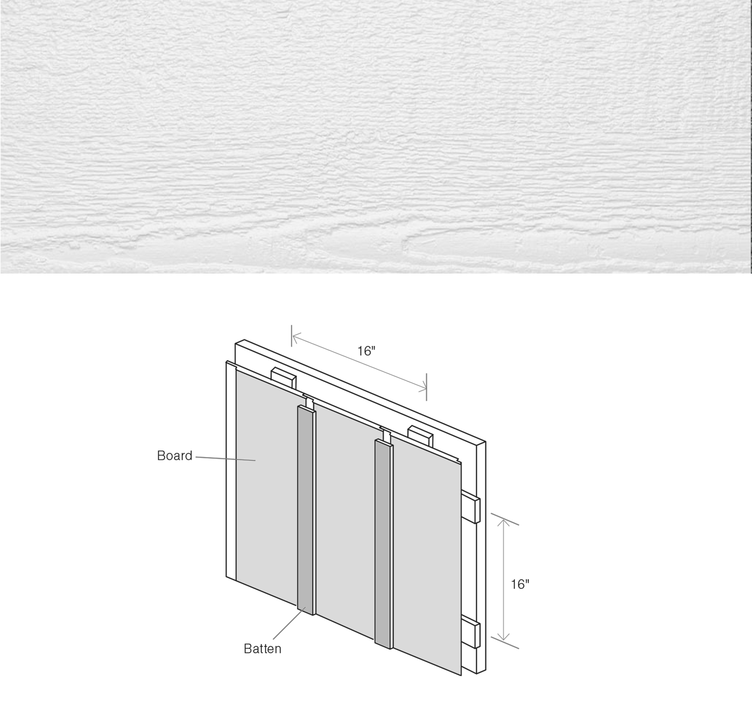 Maibec CanExel Board & Batten Engineered Siding in White-Board