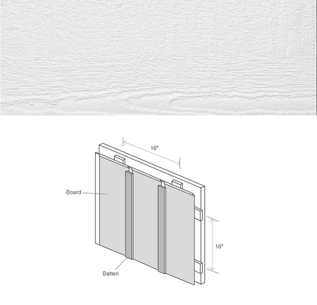 Maibec CanExel Board & Batten Engineered Siding in White-Board