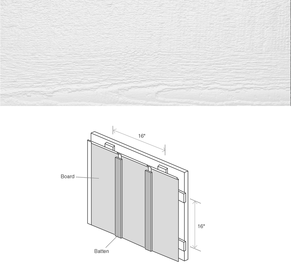 Maibec CanExel Board & Batten Engineered Siding in White-Board