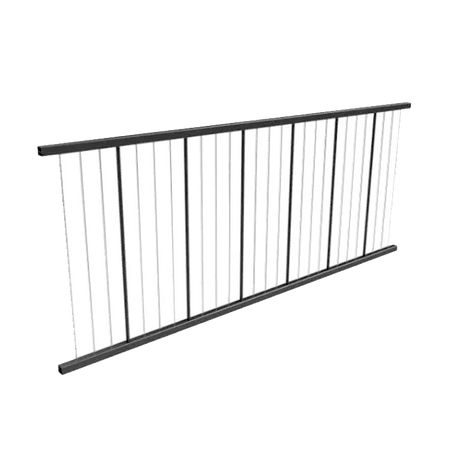 Fortress AL13 Home Vertical Cable Rail Panels-Black Sand-6ft-32-1/2in