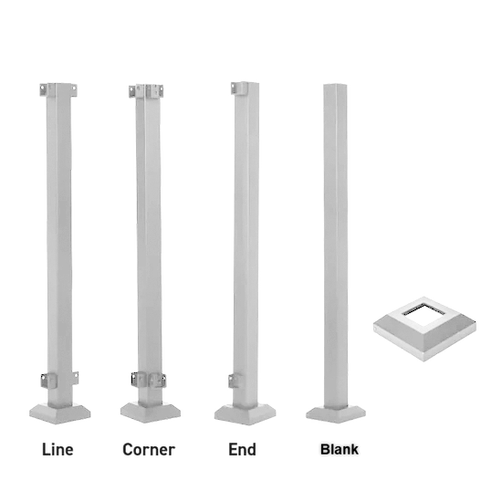Fortress AL13 Home 2inx2in Posts-Black Sand-36in-Corner Post