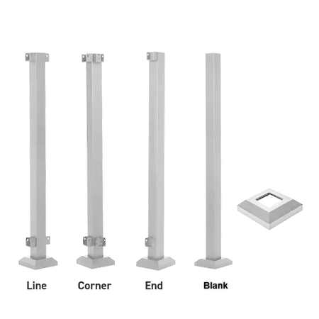 Fortress AL13 Home 2inx2in Posts-Black Sand-36in-Corner Post