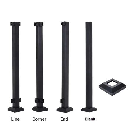 Fortress AL13 Home 2inx2in Posts-Black Sand-36in-Blank Post