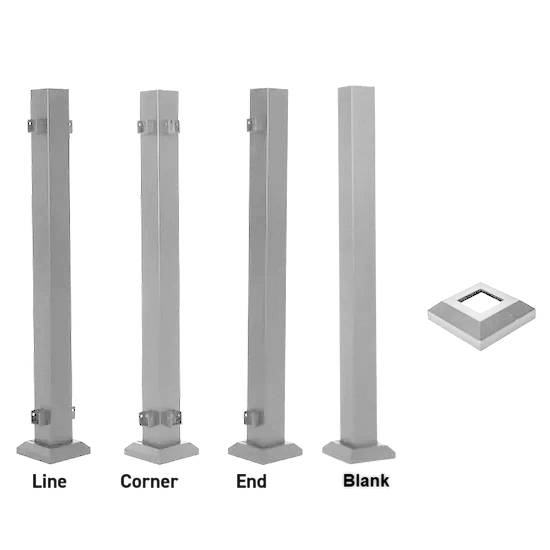 Fortress AL13 Home 3inx3in Posts-Black Sand-39-1/2in-Corner Post