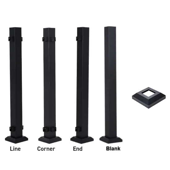 Fortress AL13 Home 3inx3in Posts-Black Sand-39-1/2in-Blank Post