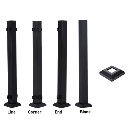 Fortress AL13 Home 3inx3in Posts-Black Sand-39-1/2in-Blank Post