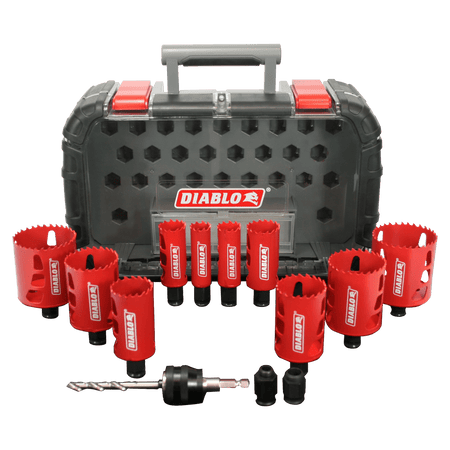 Diablo General Purpose Bi-Metal Hole Saw Set-14 pc General Purpose Bi-Metal Hole Saw Set