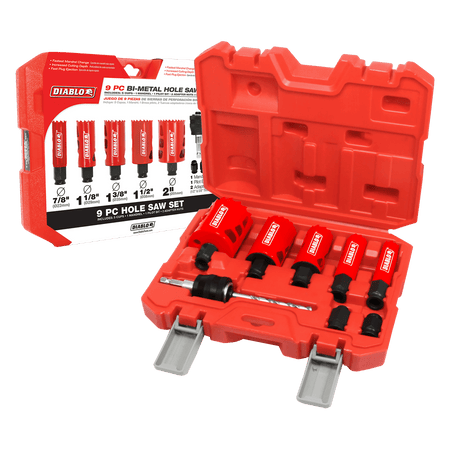 Diablo General Purpose Bi-Metal Hole Saw Set-9 pc General Purpose Bi-Metal Hole Saw Set